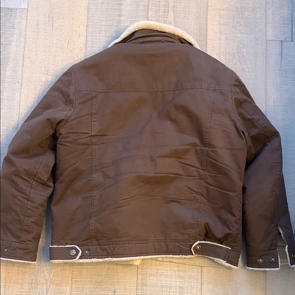 Men's Brown Sherpa-Lined Jacket - Picture 2 of 10